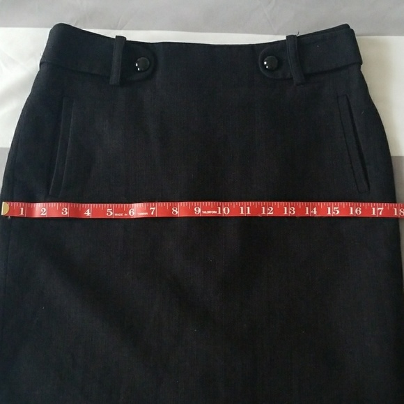 Banana Republic Linen Button Skirt Black 4 - Picture 5 of 6